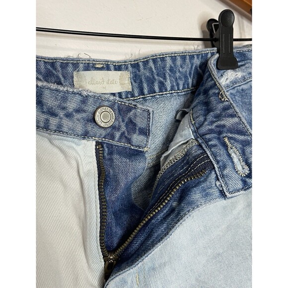 Altrd State Vervet Women Medium Color Block Y2K 90s Blue Denim Short - Picture 4 of 6